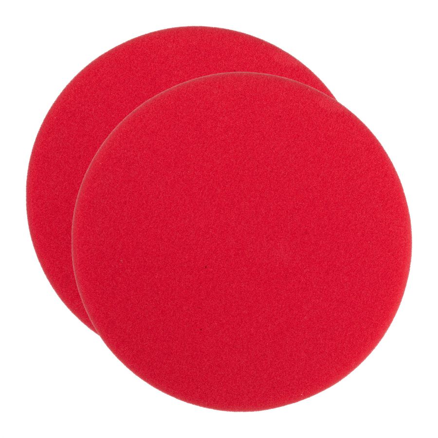 Polierschwamm Kletthaftung Rot 140/25 mm - 2 Stück
